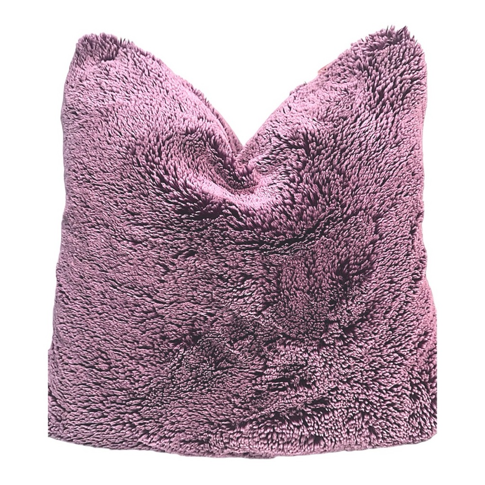Adrienne Landau Home oversized purple/velvet Pillows 22x22 100% Duck Feather